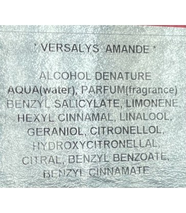 Versalys parfum senteur amande