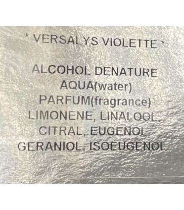 Versalys parfum senteur violette